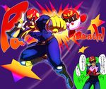  bad_id bad_pixiv_id captain_falcon captain_falcon_(cosplay) copy_ability cosplay epic f-zero falcon_punch gloves helmet hug kirby kirby_(series) male_focus manly punching scarf shirakawa_hachirou smile super_smash_bros. translated 
