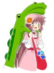  1girl alligator bag blush blush_stickers chibi crocodilian flower hanato_kobato handbag hat ioryogi kobato. long_hair nagachi solo stuffed_toy 