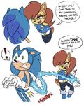  alicia_acorn blue_eyes blue_fur brown_fur chauvel fur green_eyes sonic_(series) sonic_the_hedgehog whip 