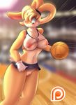  animal_ears areolae basketball blush bunny_ears bunny_tail cleft_of_venus furry lola_bunny looney_tunes lysergideicide nipples no_panties patreon_username pussy see-through solo space_jam sweatdrop tail uncensored 