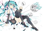  aqua_eyes aqua_hair beamed_eighth_notes beamed_sixteenth_notes boots character_name detached_sleeves eighth_note hatsune_miku long_hair musical_note necktie quarter_note sevens_(treefeather) sitting skirt smile solo thigh_boots thighhighs treble_clef twintails very_long_hair vocaloid 