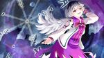  commentary_request dress hand_in_hair highres jacket kishin_sagume long_sleeves looking_at_viewer nama_shirasu open_clothes open_jacket open_mouth pink_dress pink_eyes short_hair silver_hair single_wing smile solo touhou wings 