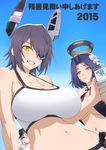  bottle hibiki_(kantai_collection) highres kantai_collection mechanical_halo multiple_girls short_hair swimsuit tatsuta_(kantai_collection) tenryuu_(kantai_collection) translation_request wata_do_chinkuru 