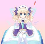  1girl absurdres blonde_hair blue_eyes blush book dress fairy_wings highres histoire long_hair looking_at_viewer neptune_(series) open_mouth rian_(clearhisty0101) solo wings 