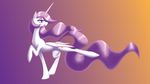  cutie_mark equine female flowing_mane friendship_is_magic fur half-closed_eyes hooves horn horse lipstick looking_away mammal my_little_pony prancing princess_celestia_(mlp) princess_molestia purple_eyes quadruped simple_background solo thelonecrow white_fur winged_unicorn wings 