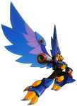  avian bird eagle machine male megaman_x robot simple_background solo standing storm_eagle unknown_artist weapon white_background 