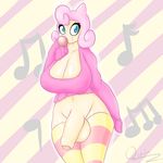  animal_humanoid balls big_breasts blue_eyes breasts clothing dickgirl eyelashes gum hair human humanized humanoid intersex jigglypuff legwear mammal navel nintendo penis pink_hair pok&eacute;mon quin-nsfw solo stockings video_games 