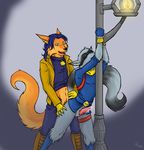  anal butt canine carmelita_fox cum forced fox handcuffs male male/male mammal penis raccoon sex shackles sly_cooper sly_cooper_(series) thief unknown_artist 