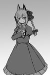  :d animal_ears bad_end bow braid cat_ears dress ganmaganmo greyscale hair_bow hair_ribbon head_hug kaenbyou_rin long_hair looking_at_viewer monochrome open_mouth parody ribbon school_days severed_head smile solo touhou twin_braids 