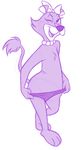  blush bow clothing feline female grin ladysomnambule lila_the_lioness lion looking_at_viewer mammal necklace one_eye_closed panties smile snagglepuss solo underwear wink 