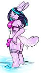  bath_suit bra bulge clothing dickgirl glennjam intersex lagomorph mammal monamoo partially_submerged rabbit underwear water 