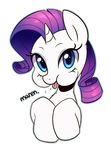  2015 blue_eyes equine female friendship_is_magic hair horn looking_at_viewer mammal marenlicious my_little_pony portrait purple_hair rarity_(mlp) solo tongue tongue_out unicorn 