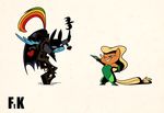  2015 apple applejack_(mlp) batman batman_(series) duo equine female fluttershythekind friendship_is_magic fruit horse mammal my_little_pony pegasus poison_ivy poisonivey pony rainbow_dash_(mlp) tree wings 