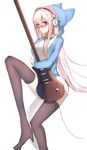  bespectacled breasts commentary_request electric_guitar glasses guitar headphones highres instrument large_breasts long_hair looking_at_viewer neko-hime_(neko-hime) nitroplus pink_hair red_eyes smile solo super_sonico thighhighs very_long_hair 
