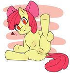  &lt;3 2015 anonjg anus apple_bloom_(mlp) cub earth_pony equine female feral friendship_is_magic hair horse looking_at_viewer mammal my_little_pony navel pony pussy red_hair solo spread_legs spreading tongue young 