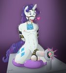  &lt;3 2015 animal_genitalia anthro anthrofied balls bdsm blue_eyes blush bondage bound brush caroo crossgender cutie_mark english_text equine erection friendship_is_magic hair half-closed_eyes hands_behind_back horn horn_ring horsecock magic male mammal my_little_pony nipples open_mouth penis precum purple_hair rarity_(mlp) restrained shaking sign solo text tickle_torture tickling tongue tongue_out trembling unicorn 