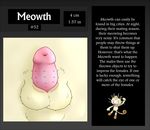  2015 anthro balls digital_media_(artwork) english_text erection feral fur hair male mammal meowth nintendo penis pok&eacute;dex pok&eacute;mon smile solo text video_games zekromlover 