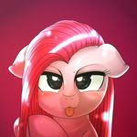  2015 behind-space cute earth_pony equine female feral friendship_is_magic horse looking_at_viewer mammal my_little_pony pinkamena_(mlp) pinkie_pie_(mlp) pony smile solo tongue tongue_out 