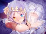  blue_eyes breasts large_breasts lilith-soft paizuri potion01 taimanin_asagi taimanin_asagi_battle_arena yellow_eyes 