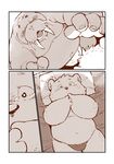  age_difference alcohol bear bed beer beverage blush chubby clothing comic duo food fundoshi garousuki mammal moobs pillow pot_belly size_difference tears tusks underwear walrus whiskers young 