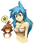  anthro bindings blue_eyes blue_hair clothing crossgender feline flora_(twokinds) fur hair human keidran long_hair mammal orange_fur simple_background tiger tom_fischbach trace_legacy twokinds yellow_eyes 