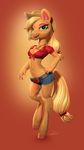  3d anthro applejack_(mlp) digitigrade equine female friendship_is_magic hat mammal my_little_pony runsammya solo 