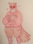  anthro avian bird blush chubby clothing female h-e-h hannah hannerr invalid_tag owl sweater wings 