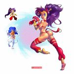  ! 2015 animal_humanoid blue_eyes breasts butt cat_humanoid claws clothed clothing darkstalkers erect_nipples felicia_(darkstalkers) feline female footwear fusion genie high_heels humanoid legwear mammal multiple_images nipples official_art panties shante shoes skimpy slit_pupils solo supersatanson thong underwear video_games 