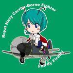  aircraft airplane antennae blush bug cape commentary firefly_(airplane) green_eyes green_hair insect lowres sakurato_tsuguhi solo touhou wriggle_nightbug 