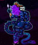 absurd_res anthro aurelion_sol_(lol) balls big_balls big_butt big_penis bodily_fluids butt dragon dripping feet foot_grab from_behind_position genital_fluids genitals hi_res league_of_legends leaking_precum looking_at_viewer male muscular mythological_creature mythological_scalie mythology penis precum precum_drip rear_view riot_games scalie sex solo velvetdraw