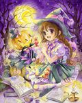  book braid candle face hat jack-o'-lantern moon original pumpkin seiza sitting solo toyoda_izumi tree 