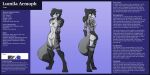 anthro breasts butt canid canine digitigrade featureless_breasts featureless_crotch female fox fox_tail front_view fur fur_markings grey_body grey_fur hair hair_over_eye heart_(marking) hi_res leg_markings lumila_armoph mammal markings moon_(marking) nude one_eye_obstructed purple_eyes rear_view setriaphtfj shy small_breasts socks_(marking) solo tail