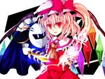  bad_id bad_pixiv_id cape creature crossover flandre_scarlet galaxia_(sword) hat highres kirby_(series) kuroi_paseri mask meta_knight red_eyes shoulder_pads side_ponytail slit_pupils sword touhou wallpaper weapon yellow_eyes 