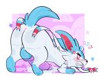 absurd_res butt eeveelution feral generation_6_pokemon genitals hi_res hyper male nerf_magikarpii nintendo penis pokemon pokemon_(species) solo sylveon