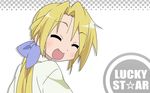  blonde_hair fang kuroi_nanako lucky_star white 