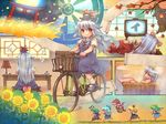  animal_ears antennae barefoot basket bath bathing bicycle bicycle_basket black_footwear blonde_hair blue_dress blue_eyes blue_hair blush bow briefcase brown_eyes cirno closed_eyes daiyousei desk dress facing_away fairy_wings feathered_wings field flower flying flying_sweatdrops fujiwara_no_mokou full_moon green_eyes green_hair ground_vehicle hair_bow hair_ribbon hat inset kamishirasawa_keine lamp leaf long_hair looking_at_viewer lying maple_leaf mary_janes moon multiple_girls mystia_lorelei ofuda on_side outstretched_arms pants pink_hair puffy_short_sleeves puffy_sleeves red_eyes red_pants ribbon riding rumia running sankuma sash scroll seiza shoes short_sleeves silver_hair sitting smile socks spread_arms stone_lantern sunflower team_9 television torii touhou towel tree_branch white_legwear wings wriggle_nightbug 