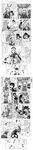  absurdres anger_vein animal_ears asymmetrical_wings bad_id bad_pixiv_id beard blood bomber_grape breast_grab breasts bunny_ears comic facial_hair grabbing greyscale headlock highres houjuu_nue inaba_tewi jojo_no_kimyou_na_bouken long_image medium_breasts monochrome multiple_girls nosebleed parody recurring_image reisen_udongein_inaba tall_image thighhighs toramaru_shou touhou translated ufo unzan wings yagokoro_eirin 