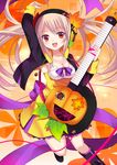  bad_id bad_pixiv_id boots guitar halloween headphones highres instrument jack-o'-lantern koi_(koisan) original pumpkin solo 