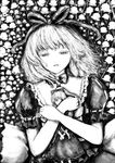  bad_id bad_pixiv_id flower greyscale lily_of_the_valley medicine_melancholy monochrome namonaiteidono short_hair solo su-san touhou 