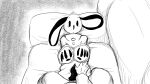 16:9 anthro canid canine canis clothing daisy_(dragonweirdo) domestic_dog dragonweirdo duo female furniture gloves hand_on_belly handwear hi_res lying male male/female mammal military_uniform monochrome nervous on_back on_bottom puck_(dragonweirdo) rodent sciurid sofa tree_squirrel uniform widescreen