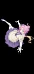  1girl 6th_live_dream_~bloom_garden_party~ :d anyoji_hime ascot black_background blonde_hair blue_eyes breasts commentary_request flower_stand_art frilled_skirt frilled_sleeves frills full_body gloves gradient_hair hana_sakeba_yume_kakeru highres jacket long_hair looking_at_viewer love_live! love_live!_hasu_no_sora_jogakuin_school_idol_club love_live!_hasu_no_sora_jogakuin_school_idol_club_bloom_garden_party medium_breasts multi-tied_hair multicolored_hair open_clothes open_jacket open_mouth pantyhose pink_hair ponytail puffy_short_sleeves puffy_sleeves purple_ascot purple_shoes purple_skirt purple_vest repurika shoes short-sleeved_jacket short_sleeves simple_background skirt smile solo under-elbow_gloves vest white_gloves white_jacket white_pantyhose white_skirt 