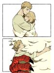 2026 5_fingers arms_bent avian avian_taur black_claws blonde_hair blush blush_lines border brother_(lore) brother_and_sister_(lore) claws clothed clothing comic delicious_in_dungeon digital_drawing_(artwork) digital_media_(artwork) dragon dragon_taur duo extreme_size_difference eyes_closed falin_touden feathers female fingernails fingers grebluyon hair head_in_feathers hi_res holding_another hug hugging_another human humanoid_taur hybrid laios_touden looking_down looking_down_at_another male mammal multiple_scenes mythological_creature mythological_scalie mythology nails nude red_body red_scales scales scalie short_hair sibling_(lore) signature simple_background sister_(lore) size_difference sketch tan_body tan_clothing tan_shirt tan_topwear taur topwear white_background white_body white_border white_feathers