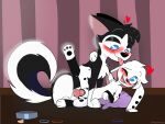 101_dalmatian_street 101_dalmatians 4:3 animal_genitalia animal_penis animal_vulva blue_eyes blush bodily_fluids canid canine canine_genitalia canine_penis canine_vulva canis collar dalmatian disney dolly_(101_dalmatians) domestic_dog duo female feral genital_fluids genitals hansel_(101_dalmatians) heart_symbol hi_res licking male male/female mammal papyswapy penis pillow saliva sex tongue tongue_out vaginal_fluids vulva