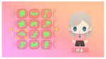  1girl 3d aqua_neckerchief black_pantyhose bloom_garden_party_jacket blue_eyes border brown_dress ceras_yanagida_lilienfeld chibi chibi_only closed_mouth commentary_request dress eight256bits fake_screenshot gradient_background grey_hair hair_ribbon hasu_no_sora_school_uniform jacket long_hair long_sleeves love_live! love_live!_hasu_no_sora_jogakuin_school_idol_club neckerchief orange_background pantyhose pink_background pink_jacket pink_ribbon ribbon sailor_collar sailor_dress school_uniform smile solo standing two-tone_background user_interface virtual_youtuber white_border white_sailor_collar winter_uniform 