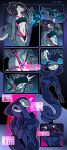 2026 absurd_res anthro apode aquatic assimilation big_breasts bikini black_clothing black_hair black_latex black_skinsuit breast_growth breasts clothing comic cursed_object dialogue draconcopode duo english_text female female/female fish gender_transformation grey_body growth hair hi_res latex latex_clothing latex_skinsuit legless lucas_(koekoek19) male mtf_transformation multicolored_body naga notched_ear null_symbol purple_body rem_phase reptile scalie serpentine shark skinsuit snake snake_hood species_transformation swimwear tail text tight_clothing transformation two-piece_swimsuit two_tone_body white_body