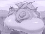 2025 4:3 absurd_res anthro belly big_belly big_butt blizzard_entertainment butt chestdandy dragon fat_arms female flabby_arms hi_res horn huge_belly hyper hyper_belly immobile morbidly_obese mythological_creature mythological_scalie mythology obese outside overweight rear_view scalie solo tail thick_tail thick_thighs warcraft wings