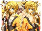  kagamine_len kagamine_rin katana sword vocaloid weapon 