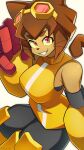 9:16 anthro breasts brown_hair butt domestic_cat felid feline felis female gameoverse glitch_productions hair hi_res kit_bodega looking_at_viewer mammal mechanical_arm nude pictomike short_hair smile solo tail teeth