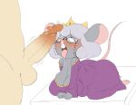 age_difference anthro balls big_breasts blush breasts cleavage clothed clothing crown dress duo elderly elderly_female eyewear female female_on_human fur genitals glasses grey_body grey_fur grey_hair hair headgear huge_breasts human human_on_anthro humanoid_genitalia humanoid_penis interspecies larger_human larger_male male male/female male_human male_on_anthro mammal mouse mouselyn_de_mouseille murid murine older_anthro older_female overweight overweight_female penis purple_clothing purple_dress rodent sagging_breasts size_difference sketch smaller_anthro smaller_female tail unknowngreen wearing_glasses younger_human younger_male