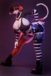 2026 3d_(artwork) absurd_res anthro areola arm_warmers armwear belt big_breasts black_body black_boots black_bottomwear black_clothing black_footwear black_fur black_shorts boots bottomwear breasts calico_cat clothed clothed_anthro clothed_female clothing collar digital_media_(artwork) domestic_cat ear_piercing ear_ring epic_games eyelashes felid feline felis female fishnet_clothing fishnet_legwear fishnet_topwear footwear fortnite fur hi_res huge_breasts leaning leaning_forward legwear long_eyelashes mammal meow_skulls multicolored_body multicolored_fur orange_body orange_fur pattern_arm_warmers pattern_armwear pattern_clothing pattern_legwear pattern_thigh_highs piercing pink_areola ring_piercing shoes shorts shrug_(clothing) skindentation solo striped_arm_warmers striped_armwear striped_clothing striped_legwear striped_thigh_highs stripes tail thick_thighs thigh_highs topwear vllrukkin wedge_(footwear) white_body white_fur yellow_eyes